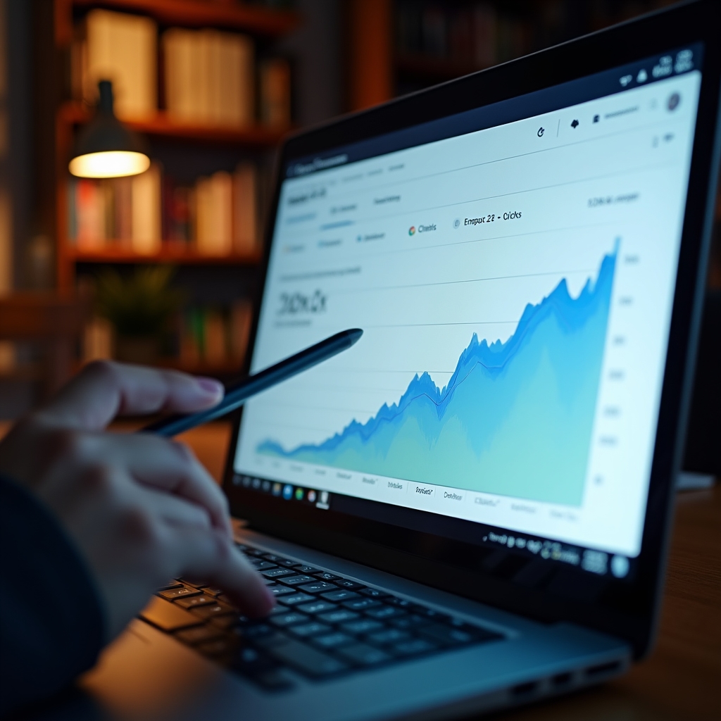 Google Search Console Analyse auf Laptop-Bildschirm